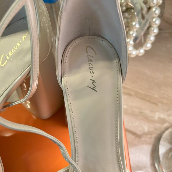 Circus by Sam Edelman Ivy Platform Heels | White Patent | US Women Size 8.5 New - Picture 2 of 9